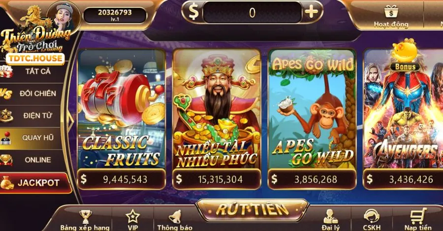 Trò chơi máy đánh bạc (Slot) tại Saobet