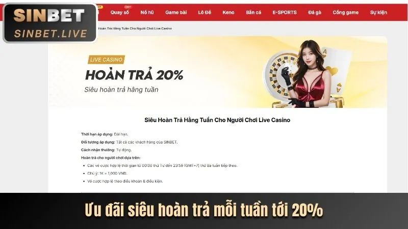Dịch vụ hỗ trợ khách hàng Sinbet